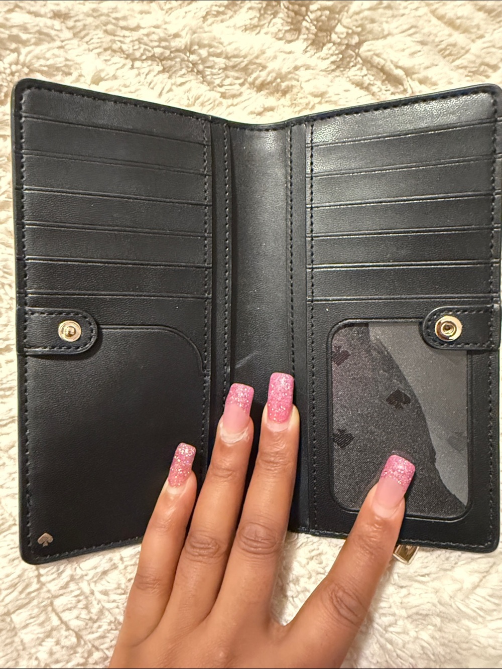 Kate Spade Odette Glitter Large Slim Bifold Wallet - Picture 8 of 13